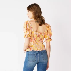 Women's Nine West Twist Front Puff Sleeve Top -Deals My Glow Wardrobe Store 5493540 ALT