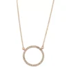 Nine West Crystal Circle Pendant Necklace -Deals My Glow Wardrobe Store 5503794 Rose Gold Tone