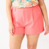 Plus Size Nine West High Rise Walking Shorts -Deals My Glow Wardrobe Store 5511281 Cruz Coral
