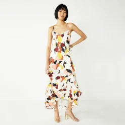 Women's Nine West Strappy Wrap Ruffle Dress -Deals My Glow Wardrobe Store 5524649 White Floral