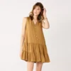 Women's Nine West Button-Front Tiered Drop-Waist Dress -Deals My Glow Wardrobe Store 5531674 Alderwood