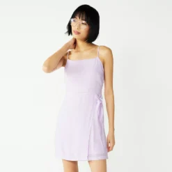 Women's Nine West Side-Tie Faux Wrap Mini Dress -Deals My Glow Wardrobe Store 5532368 Enlightened Purple