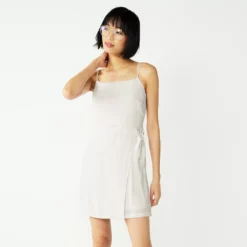 Women's Nine West Side-Tie Faux Wrap Mini Dress -Deals My Glow Wardrobe Store 5532368 White Knight