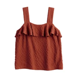 Women's Nine West Squareneck Ruffle Tank 15 Women's Nine West Squareneck Ruffle Tank -Deals My Glow Wardrobe Store 5532424 ALT5