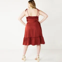 Plus Size Nine West Strappy Fit & Flare Midi Dress -Deals My Glow Wardrobe Store 5538938 ALT