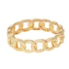 Nine West Gold Tone Curb Chain Stretch Bracelet