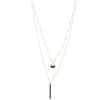 Nine West Enameled Pendant Layered Necklace 2 Nine West Enameled Pendant Layered Necklace -Deals My Glow Wardrobe Store 5557650 Black