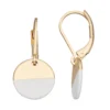 Nine West Enamel-Dipped Circle Drop Earrings -Deals My Glow Wardrobe Store 5557656 Gold Tone White