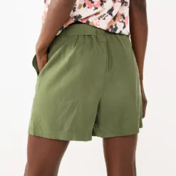 Women's Nine West High-Waisted Paperbag Utility Shorts -Deals My Glow Wardrobe Store 5562607 ALT