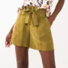 Women's Nine West High-Waisted Paperbag Utility Shorts 2 Women's Nine West High-Waisted Paperbag Utility Shorts -Deals My Glow Wardrobe Store 5562607 Sergio Olive