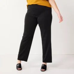Plus Size Nine West Slimming High-Waisted Bootcut Pants -Deals My Glow Wardrobe Store 5563395 Charcoal Herringbone
