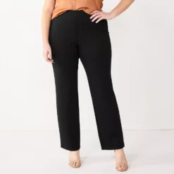 Plus Size Nine West Slimming High-Waisted Bootcut Pants -Deals My Glow Wardrobe Store 5563395 Mineral Black