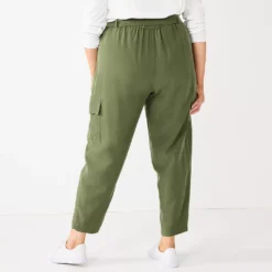 Plus Size Nine West High-Waisted Tapered Pants -Deals My Glow Wardrobe Store 5563608 ALT