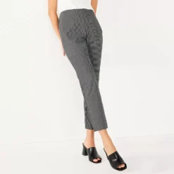 Petite Nine West Side Zip High-Waisted Skinny Ankle Pants -Deals My Glow Wardrobe Store 5569185 Black White Texture