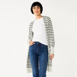 Women's Nine West High Slit Duster Cardigan