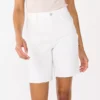 Women's Nine West High Rise Bermuda Boyfriend Shorts -Deals My Glow Wardrobe Store 5570546 White Knight