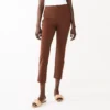 Women's Nine West Side Zip High-Waisted Skinny Ankle Pants -Deals My Glow Wardrobe Store 5570619 Brown