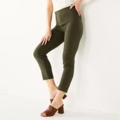 Women's Nine West Side Zip High-Waisted Skinny Ankle Pants -Deals My Glow Wardrobe Store 5570619 Olive Landis