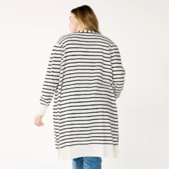 Plus Size Nine West Long Open-Front Cardigan -Deals My Glow Wardrobe Store 5571922 ALT