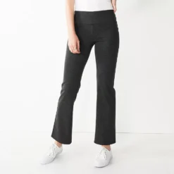 Petite Nine West Mid Rise Tummy Control Ponte Bootcut Pants -Deals My Glow Wardrobe Store 5573842 Dark Heather Gray
