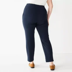Plus Size Nine West Side Zip High-Waisted Skinny Ankle Pants -Deals My Glow Wardrobe Store 5574029 ALT