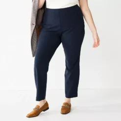 Plus Size Nine West Side Zip High-Waisted Skinny Ankle Pants -Deals My Glow Wardrobe Store 5574029 Sky Captain