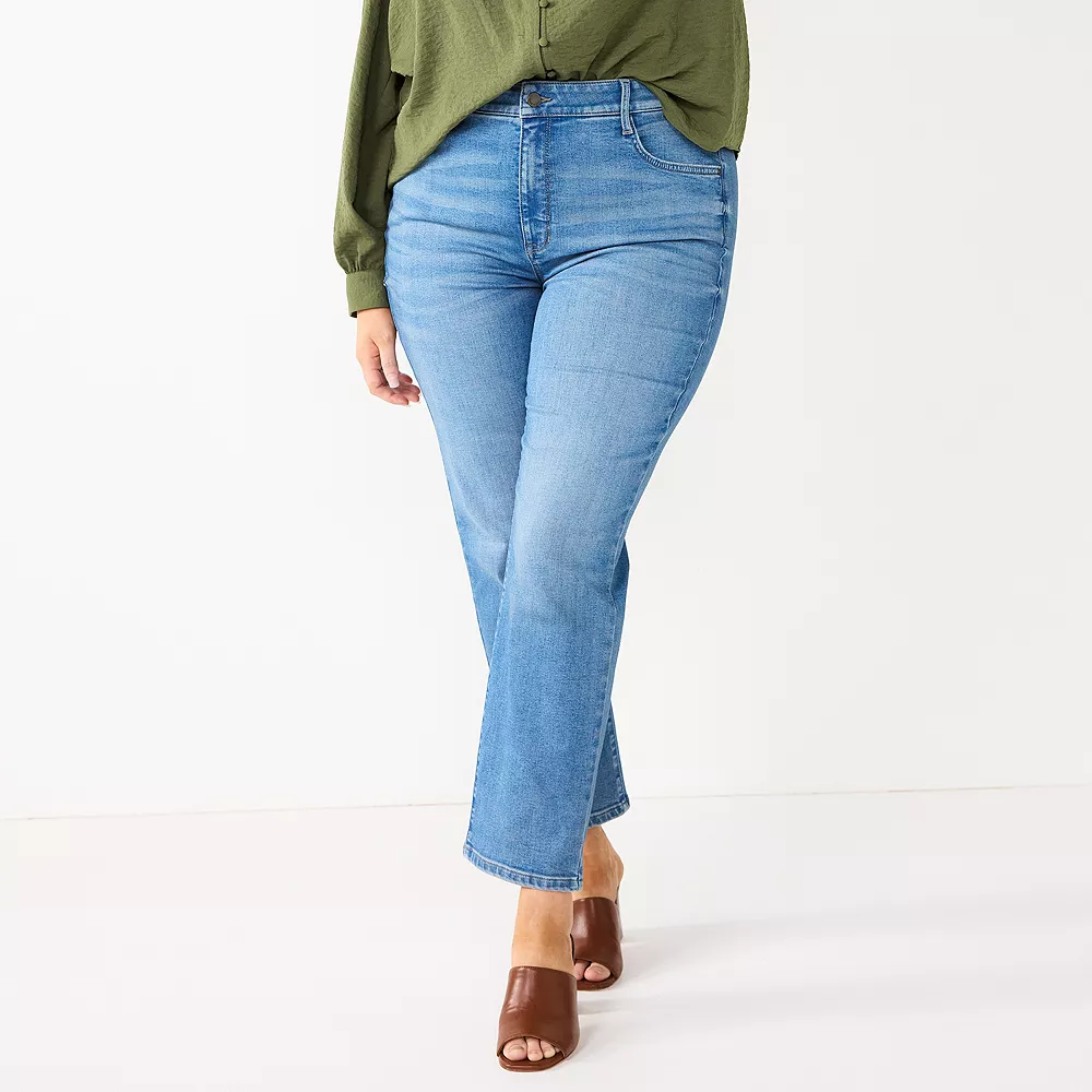 Plus Size Nine West Slimming Straight-Leg Jeans 6 Plus Size Nine West Slimming Straight-Leg Jeans - Image 4