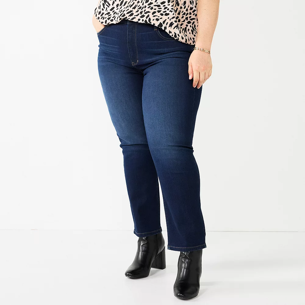 Plus Size Nine West Slimming Straight-Leg Jeans 5 Plus Size Nine West Slimming Straight-Leg Jeans - Image 3