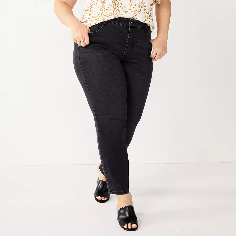 Plus Size Nine West Slimming Straight-Leg Jeans 4 Plus Size Nine West Slimming Straight-Leg Jeans - Image 2