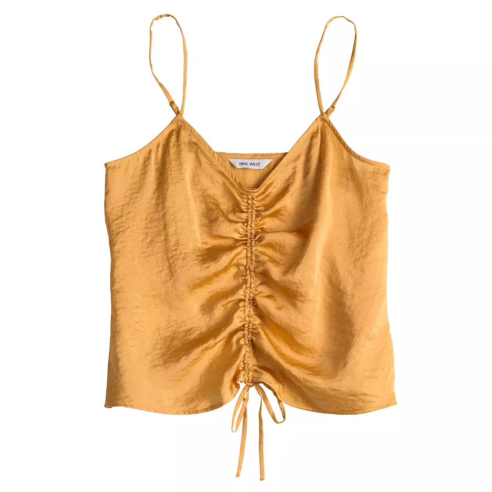 Women's Nine West Ruched Drawstring Front Tank 8 Women's Nine West Ruched Drawstring Front Tank - Image 6