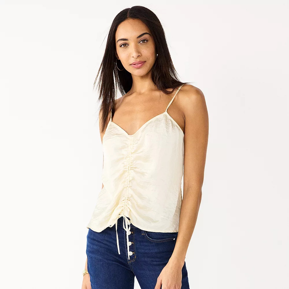 Women's Nine West Ruched Drawstring Front Tank 5 Women's Nine West Ruched Drawstring Front Tank - Image 3