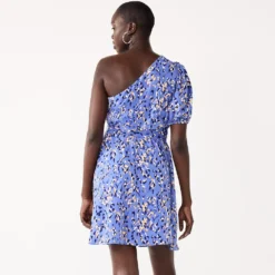 Women's Nine West One-Shoulder Fit-and-Flare Dress -Deals My Glow Wardrobe Store 5578724 ALT