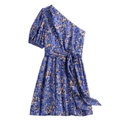 Women's Nine West One-Shoulder Fit-and-Flare Dress -Deals My Glow Wardrobe Store 5578724 ALT5