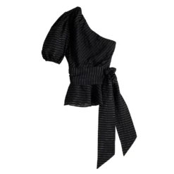 Women's Nine West One-Shoulder Tie Waist Peplum Top -Deals My Glow Wardrobe Store 5581408 ALT5