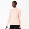 Women's Nine West Rib Turtleneck Top -Deals My Glow Wardrobe Store 5582581 Faint Whisper
