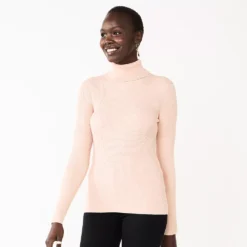 Women's Nine West Rib Turtleneck Top