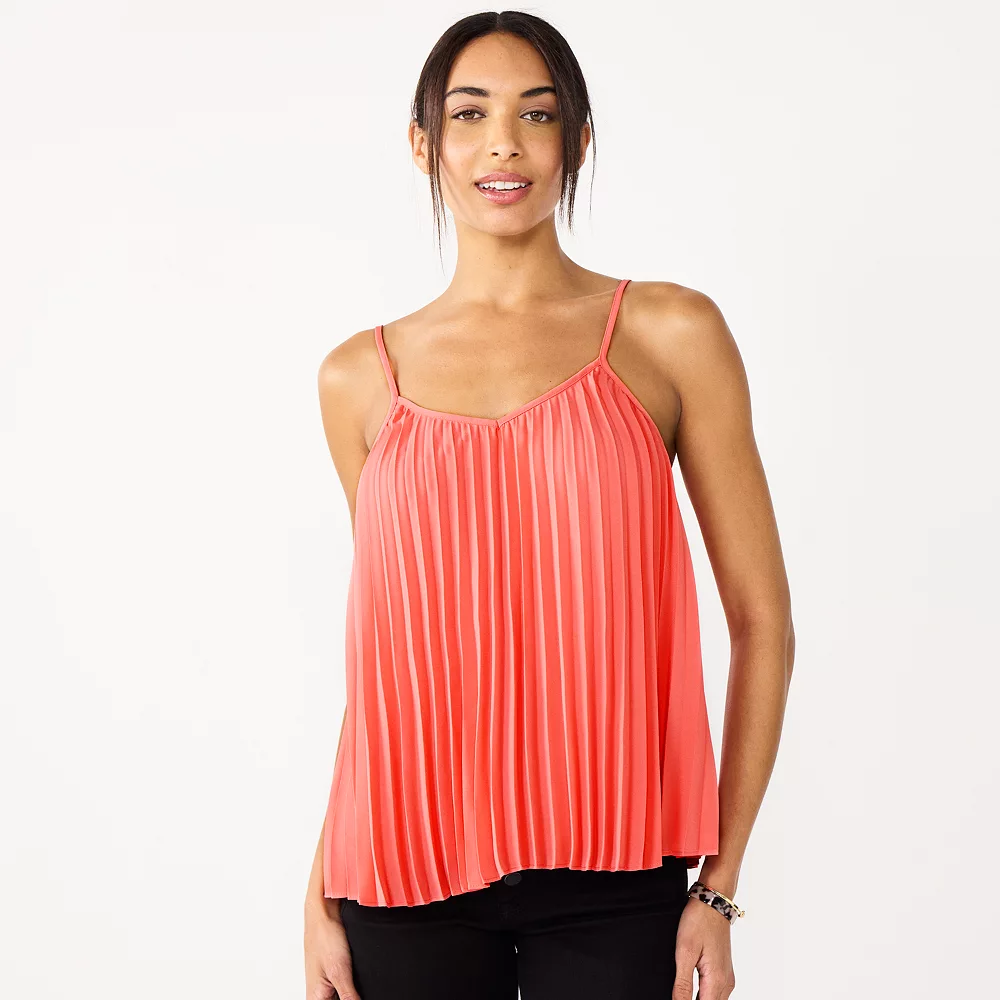 Women's Nine West Pleated V-Neck Tank 4 Women's Nine West Pleated V-Neck Tank - Image 2