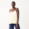 Women's Nine West Pleated V-Neck Tank 1 Women's Nine West Pleated V-Neck Tank -Deals My Glow Wardrobe Store 5583701 Lemon Frost
