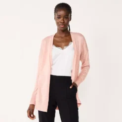 Petite Nine West Essential Boxy Cardigan Sweater -Deals My Glow Wardrobe Store 5584019 Ana Pink