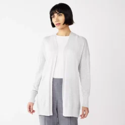 Petite Nine West Essential Boxy Cardigan Sweater -Deals My Glow Wardrobe Store 5584019 Bright White
