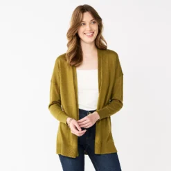 Petite Nine West Essential Boxy Cardigan Sweater -Deals My Glow Wardrobe Store 5584019 Sergio Olive