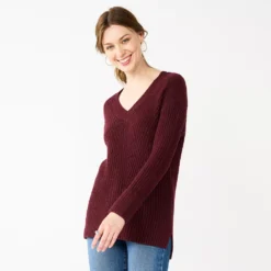 Women's Nine West Stitch Front V-Neck Sweater 19 Women's Nine West Stitch Front V-Neck Sweater -Deals My Glow Wardrobe Store 5585833 Maddie Plum
