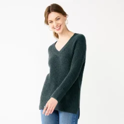 Women's Nine West Stitch Front V-Neck Sweater 20 Women's Nine West Stitch Front V-Neck Sweater -Deals My Glow Wardrobe Store 5585833 Storm Surge