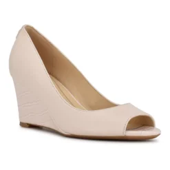 Nine West Cape 9x9 Women's Leather Wedge Heels 10 Nine West Cape 9x9 Women's Leather Wedge Heels -Deals My Glow Wardrobe Store 5601128 Chic Cream