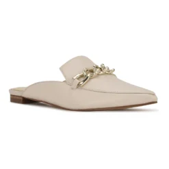 Nine West Azur Women's Mules -Deals My Glow Wardrobe Store 5601745 Cream Leather