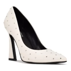 Nine West Trial Women's Rhinestone Dress Pumps -Deals My Glow Wardrobe Store 5618715 White