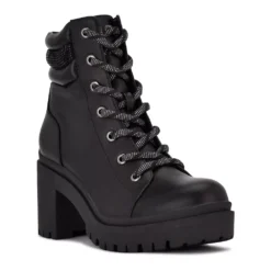 Nine West Quona Women's Combat Boots -Deals My Glow Wardrobe Store 5625090 Black