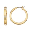 Nine West Gold Tone Hoop Earrings