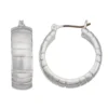 Nine West Silver Tone Small Metal Hoop Earrings -Deals My Glow Wardrobe Store 5646274