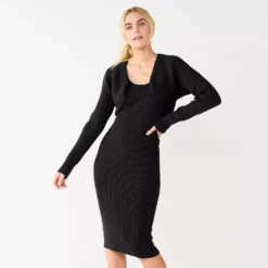 Women's Nine West Short Bolero Cardigan -Deals My Glow Wardrobe Store 5651506 Mineral Black